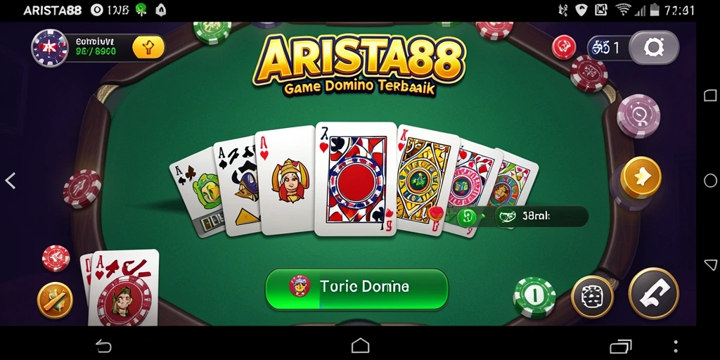 Tampilan menarik dari gameplay Domino ARISTA88 yang seru dan kompetitif.