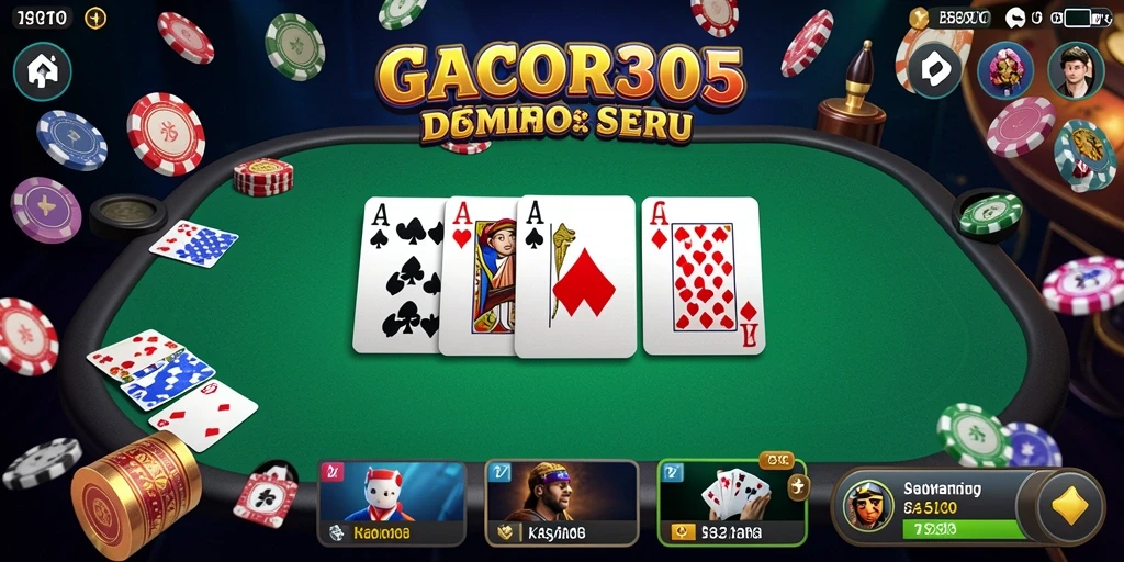 Screenshot GACOR305 menampilkan momen seru saat bermain Domino.