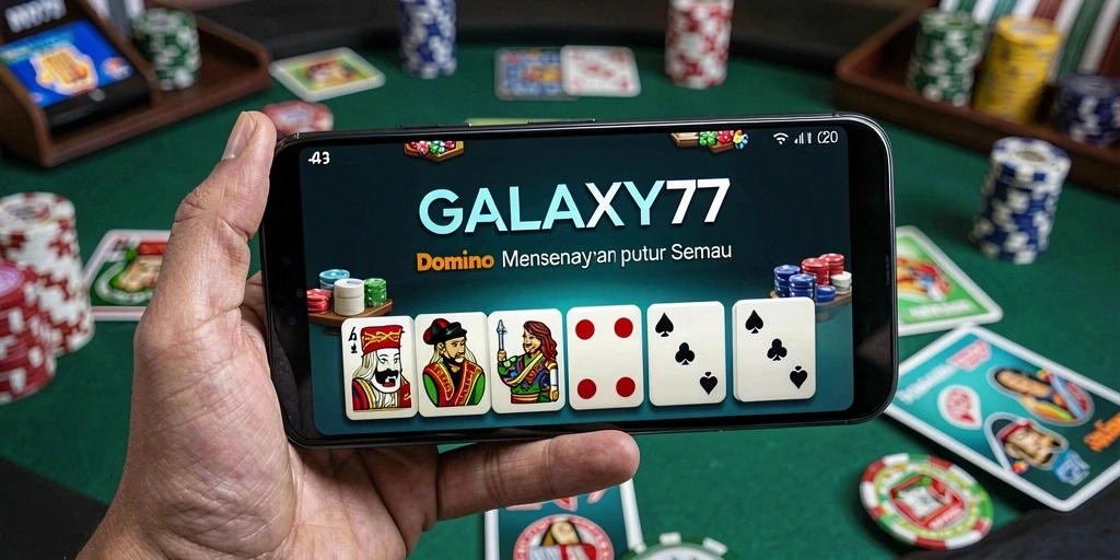Tampilan antarmuka permainan domino yang menarik dan menyenangkan.