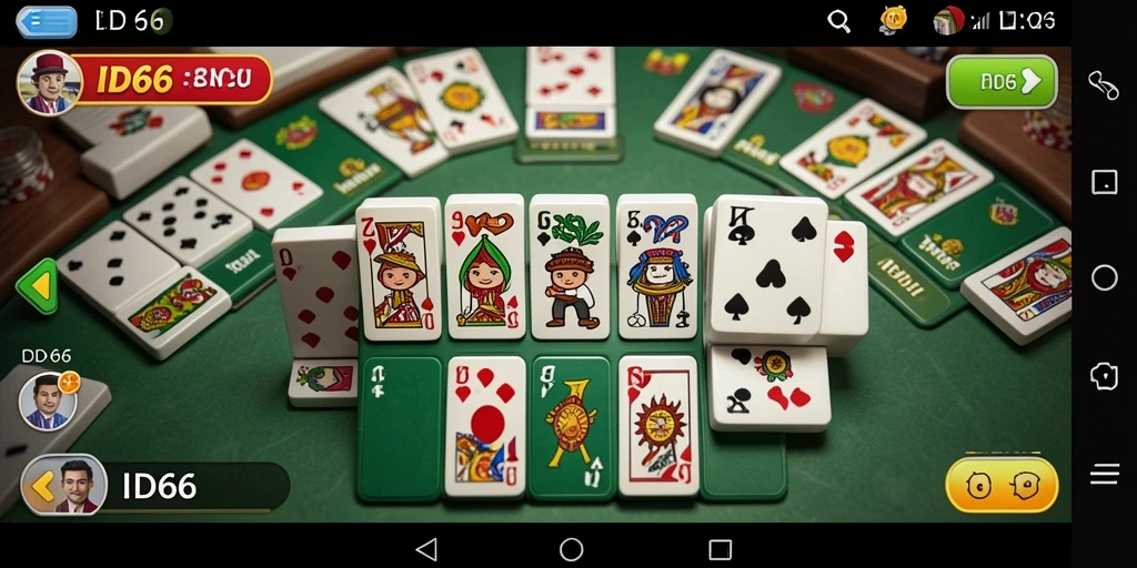 Tampilan gameplay seru di ID66 dengan variasi strategi Domino.