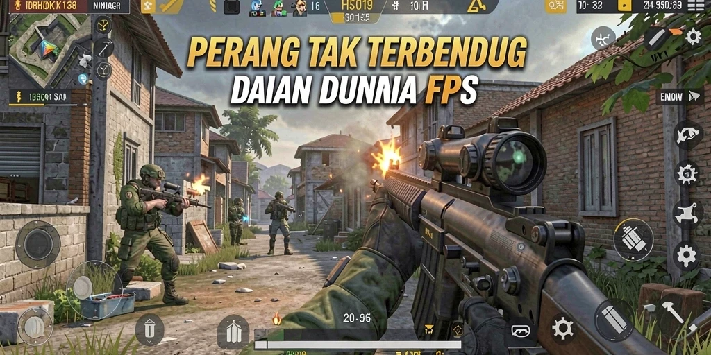 Tampilan gameplay mendebarkan IDRHOKI138 dengan aksi FPS yang cepat.