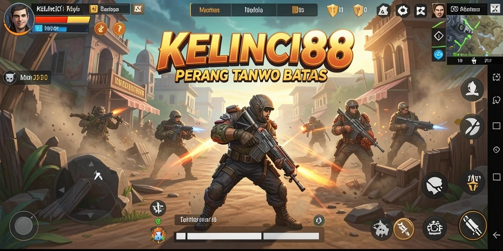 Tampilan gameplay intens di KELINCI88 saat bertempur melawan pemain lain.