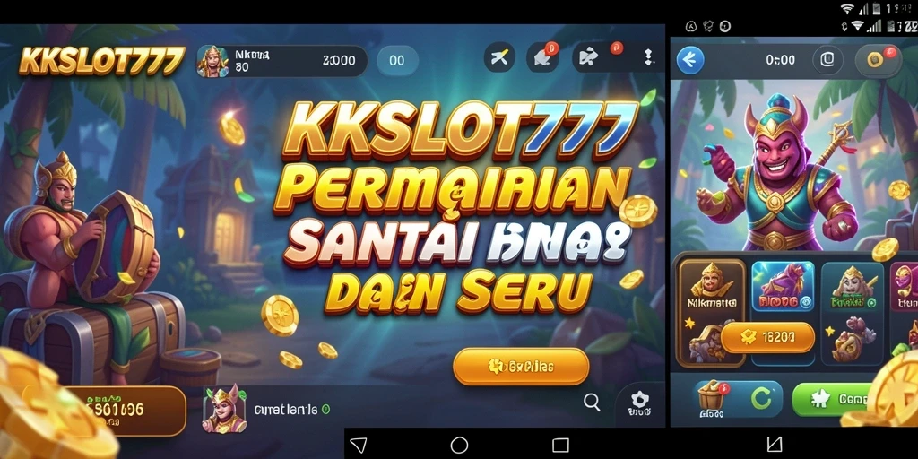 Screenshot KKSLOT777 menampilkan grafis cerah dan gameplay menarik.