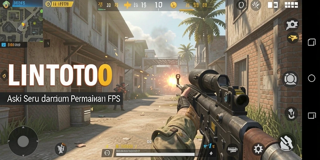 Gameplay intens dalam LINITOTO dengan aksi menembak seru.
