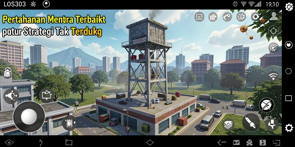 Tampilan gameplay <strong>LOS303</strong> yang menegangkan dalam pertahanan menara.