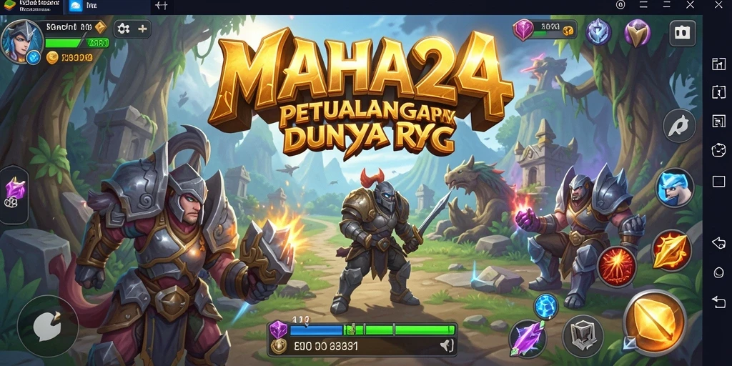 Cuplikan gameplay <strong>MAHA24</strong> menampilkan petualangan epik dan pertarungan mendebarkan.