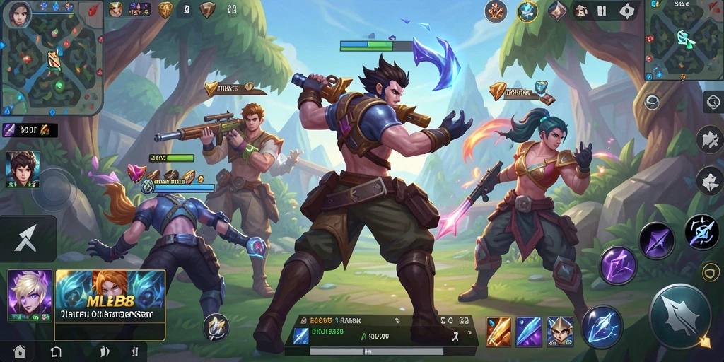 Tampilan utama gameplay MLBB8 dalam pertandingan olahraga yang mendebarkan.