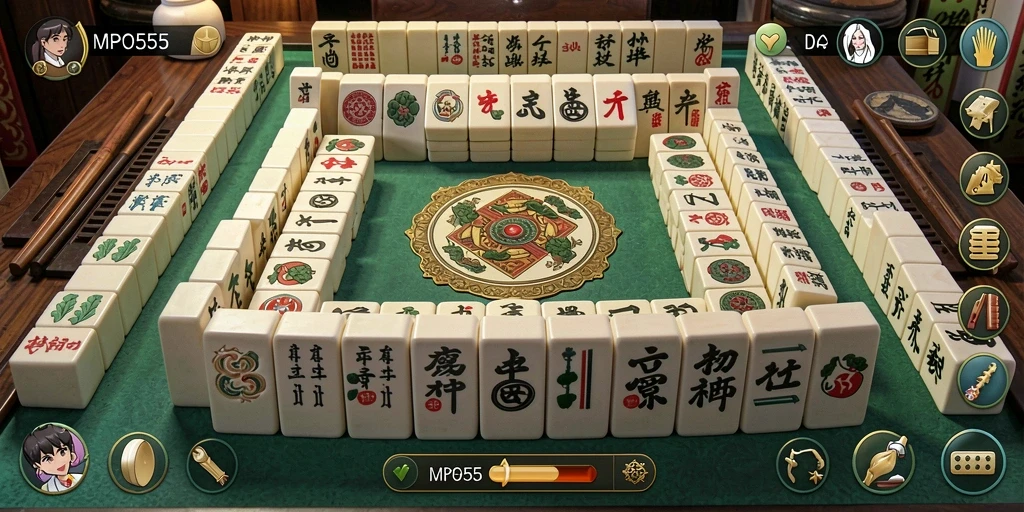 Tampilan gameplay seru dari MPO555 yang menggugah selera bermain Mahjong.