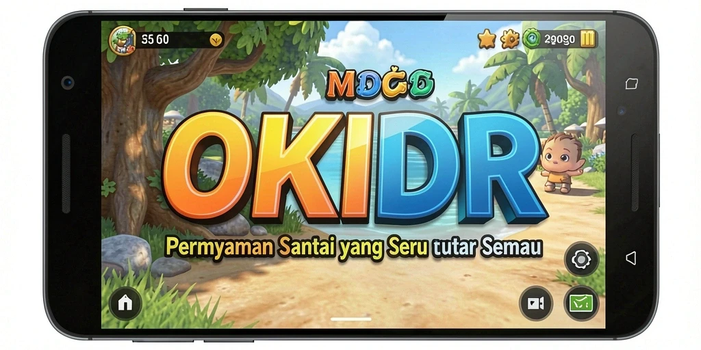 Tangkapan layar gameplay OKIDR dengan suasana yang menyenangkan.