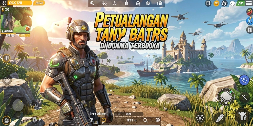 Gambaran gameplay terbuka OLX128 yang menarik dan dinamis.