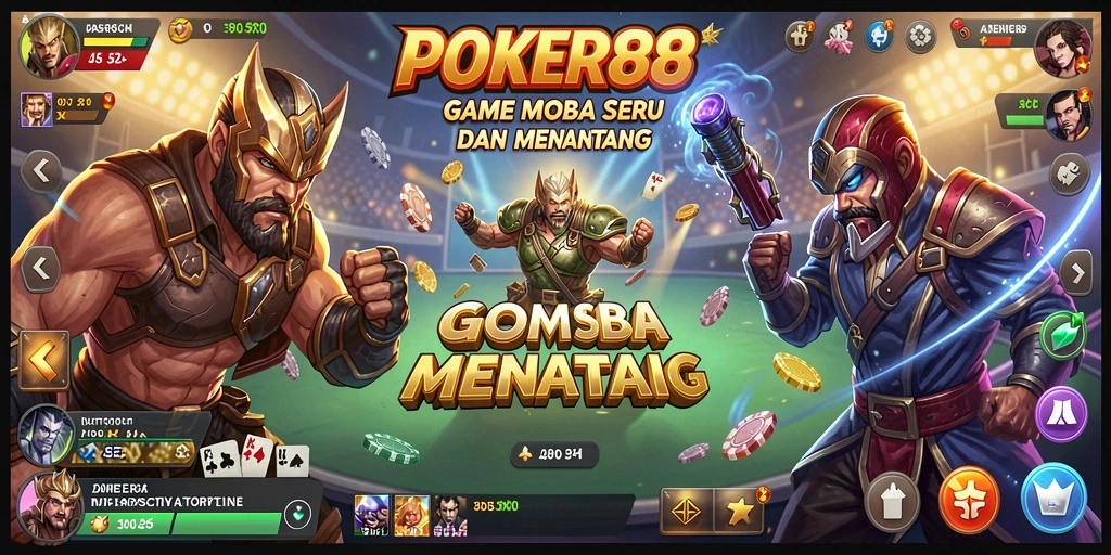 Tampilan mengesankan dari gameplay seru di POKER88.