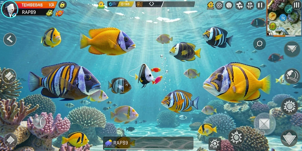 Gameplay seru menembak ikan di bawah laut.