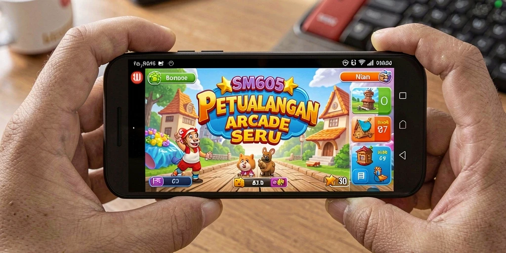 Screenshot SM605 menunjukkan gameplay penuh aksi dan tantangan.