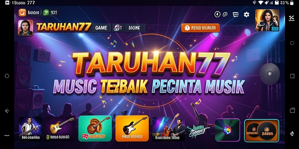 Tampilan gameplay TARUHAN77 dengan interaksi musik yang seru.