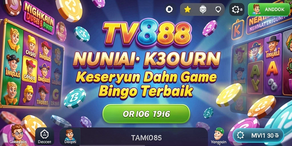 Tampilan menarik dari gameplay Bingo di TV888 yang penuh warna.